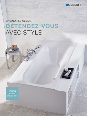 Détendez-vous avec style. Baignoires Geberit