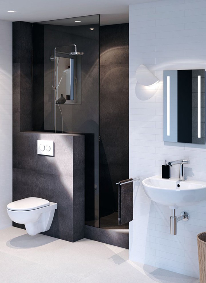 Geberit Selnova guest WC with washplace, washbasin cabinet and toilet