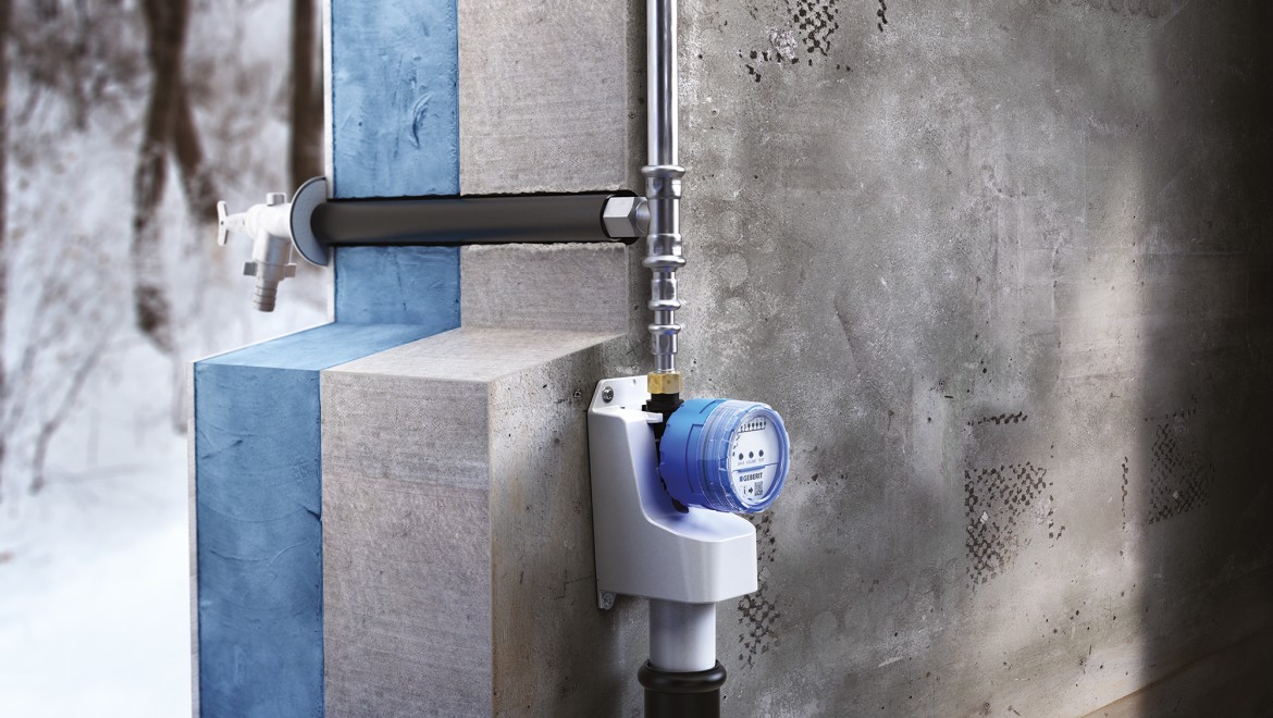 Geberit HS01 hygiene flush unit on pipes that are only used at certain times of the year (© Geberit)