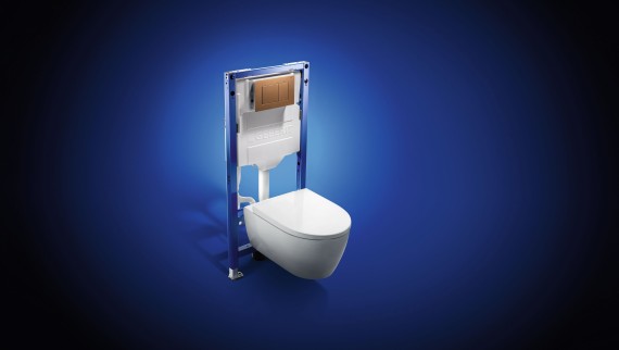 Geberit Sigma concealed cistern with iCon wall-hung WC TurboFlush and Sigma40 flush plate Geberit Sigma concealed cistern with iCon wall-hung WC TurboFlush and Sigma40 flush plate