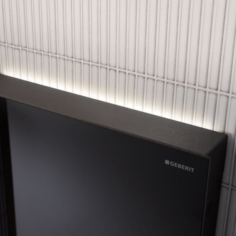 Orientation light on the Geberit Monolith Plus black Orientation light on the Geberit Monolith Plus black